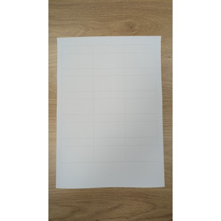 Étiquettes chaussure triparties 63,3 x 46,3 mm