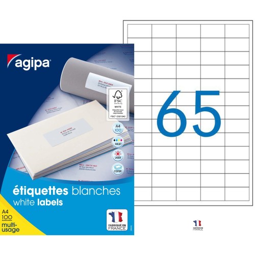 Étiquettes 38 x 21,2 mm (réf : 118990)