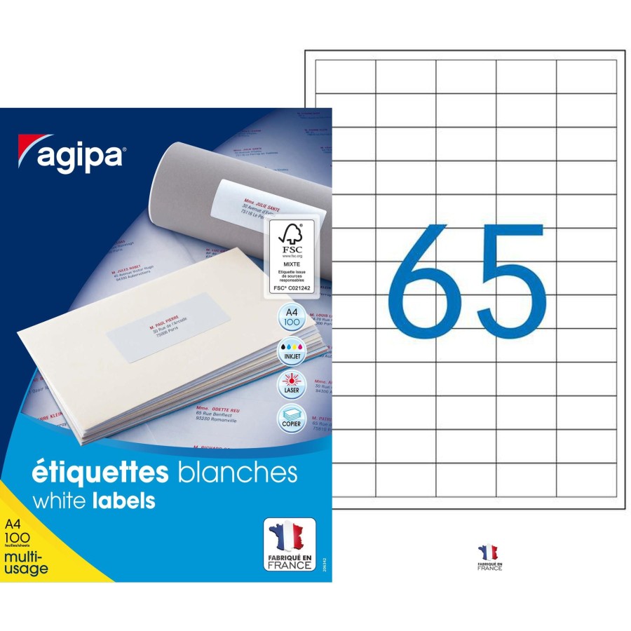 Étiquettes 38 x 21,2 mm (réf : 118990)
